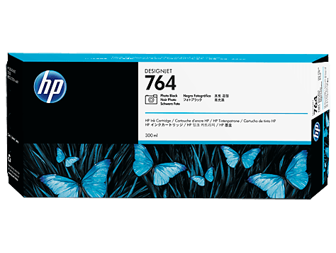 HP C1Q17A (764) Fotograf Siyahi 300 ML Genis Format Murekkep Kartusu