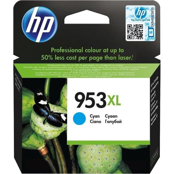 HP F6U16AE (953XL) Cyan Yuksek Kapasiteli Murekkep Kartusu 1.600 Sayfa