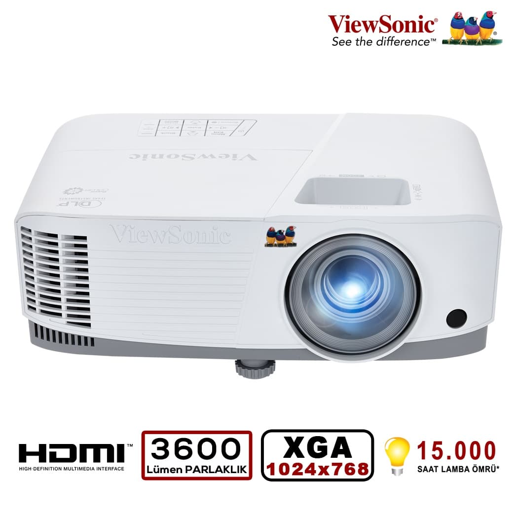 Viewsonic PA503X DLP Xga 1024X768 4000AL HDMI 3D 22000:1 Hoparlor Projeksiyon