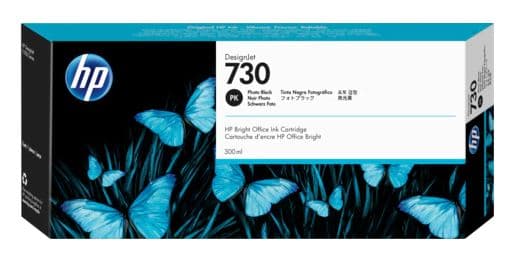 HP P2V73A (730) Fotoğraf Siyahı 300 ML Genis Format Murekkep Kartusu