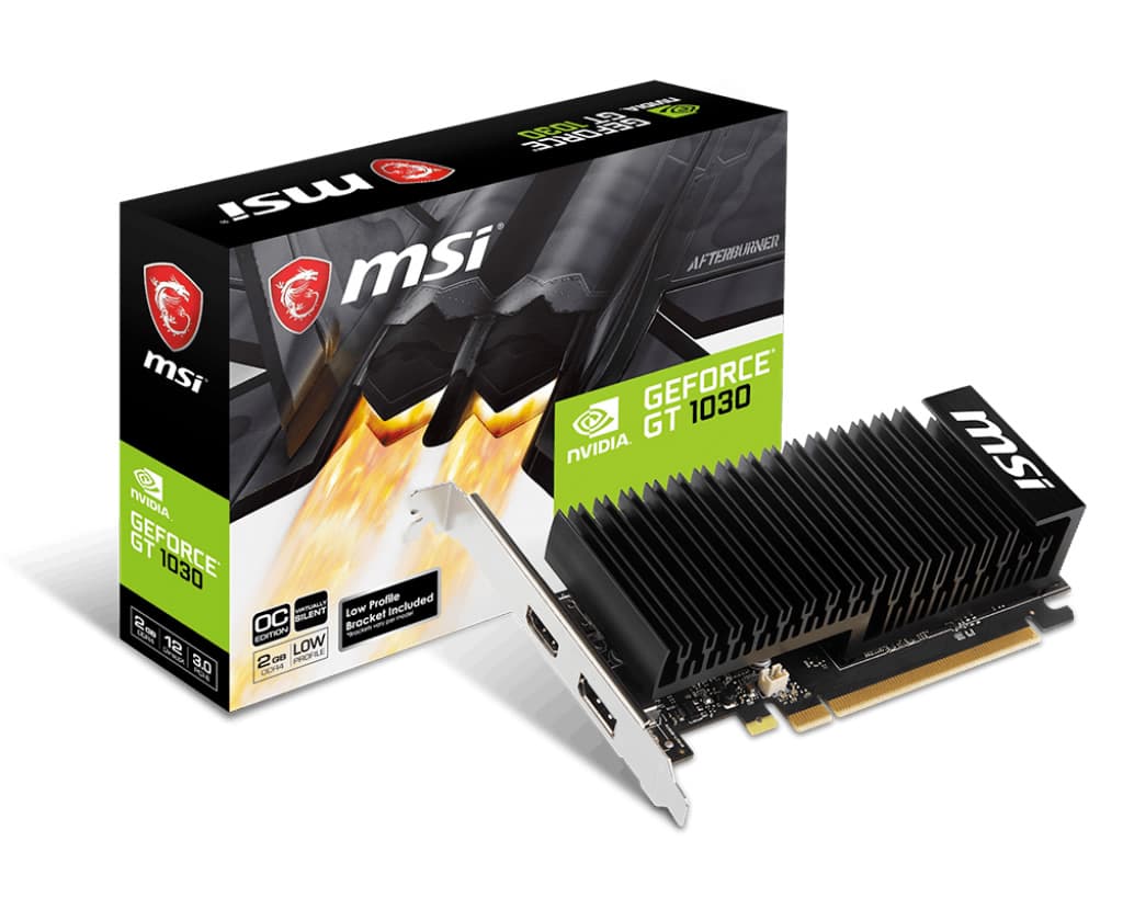 MSI VGA Geforce GT 1030 2GHD4 LP Oc GT1030 2GB GDDR4 64B DX12 PCIE 3.0 X16 (1XHDMI 1XDP)