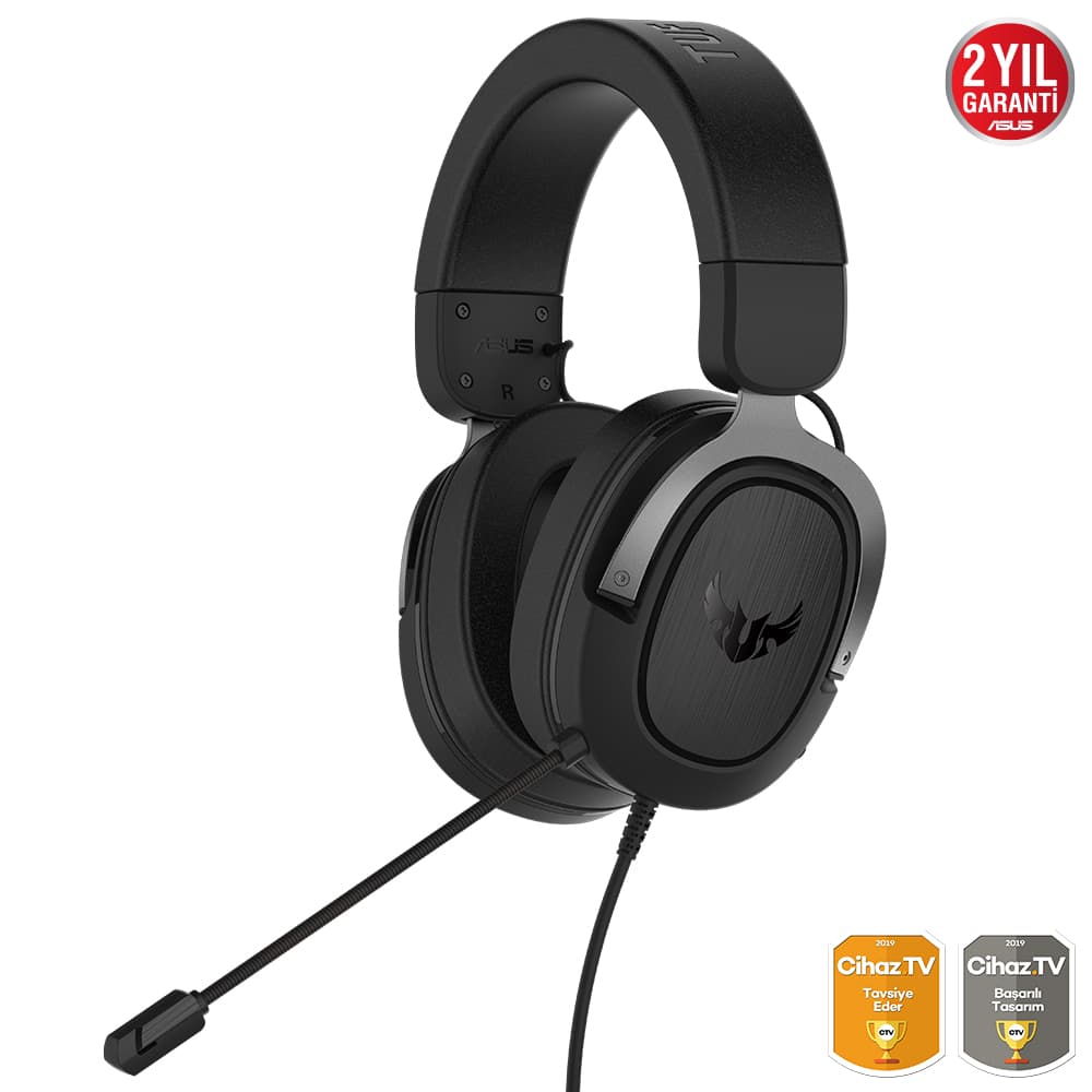 Asus Tuf Gaming H3 7.1 Gun Metal Oyuncu Kulakligi PC Mac PS4 Nintendo Switch Mobil ve Xbox One Uyumlu