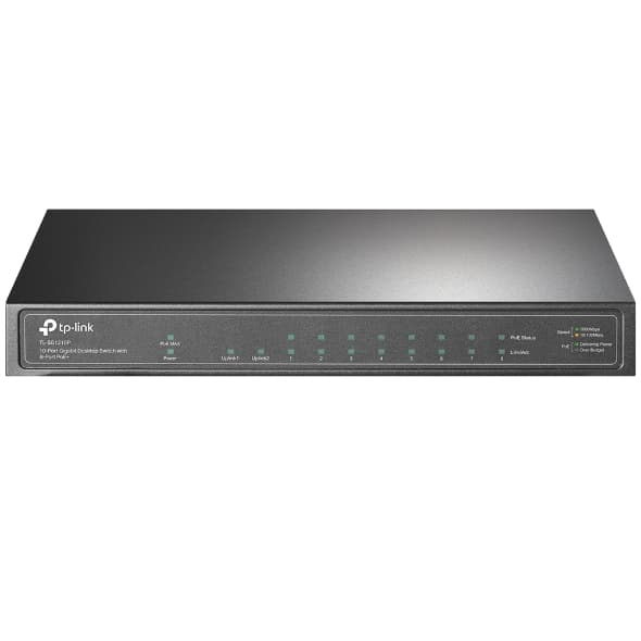 TP-Link TL-SG1210P 10 Port Gigabit POE+ 8PORT Gigabit POE 1 Port Gigabit RJ45 1 Port Gigabit SFP Switch