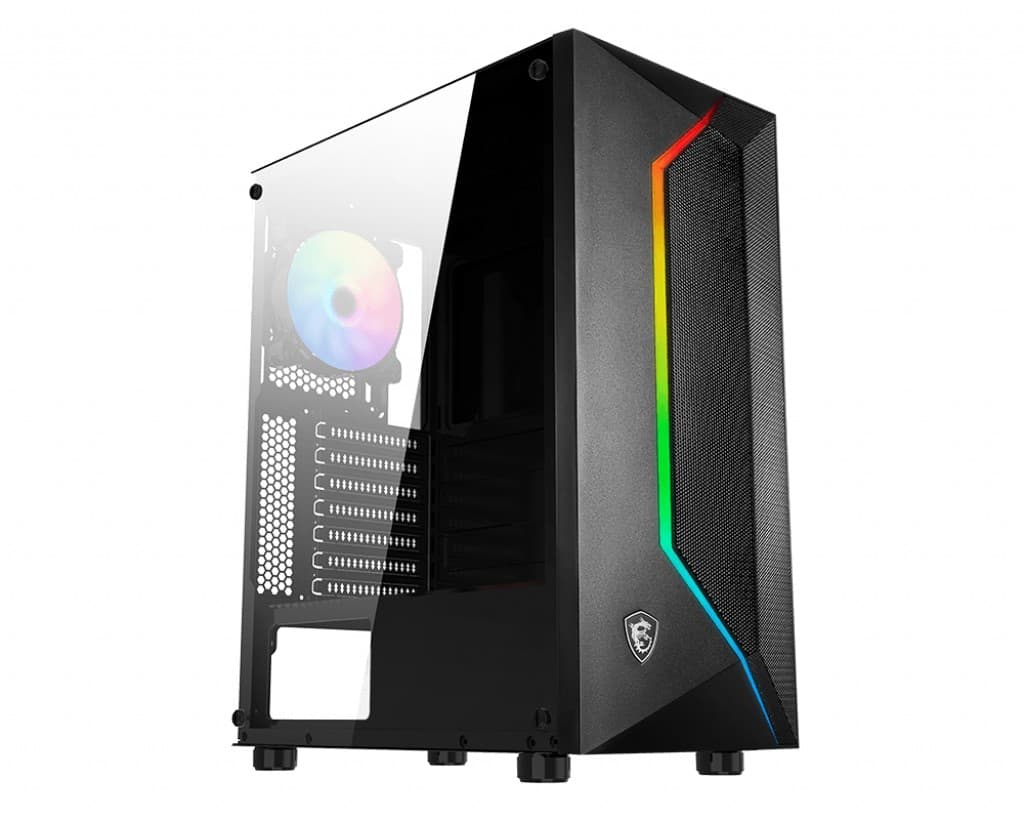 MSI Mag Vampiric 100R Temperli Cam 1 X A-RGB Fan 1 X 120MM Fan ATX Gaming Bilgisayar Kasasi