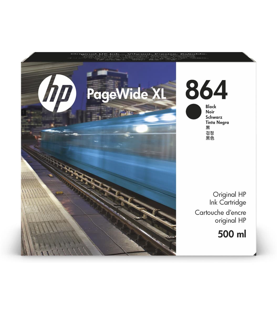 HP 3ED86A (864) Siyah 500ML Geniş Format Mürekkep Kartuş
