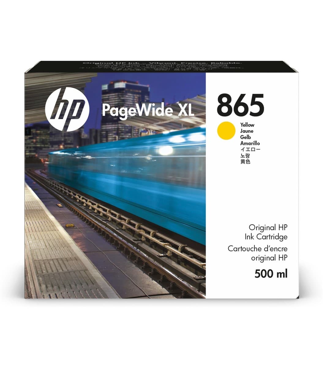 HP 3ED84A (865) Sari 500ML Geniş Format Mürekkep Kartuş