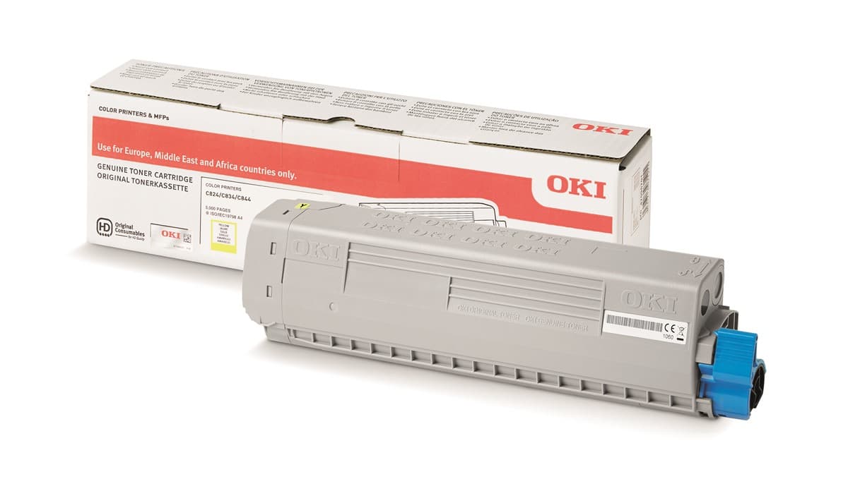 Oki 47095701 TONER-Y-C824/C834/C844-5K Sari Toner 5000 Sayfa
