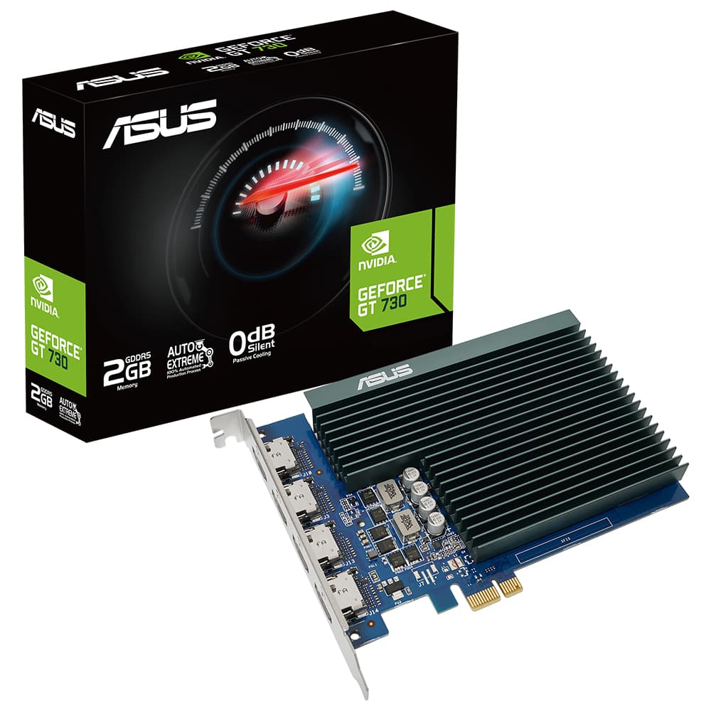 Asus VGA GT730-4H-SL-2GD5-NVIDIA-GEFORCE-GT 730-2GB DDR5-64BIT-927MHZ-4XHDMI-LOW Profile-Ekran Karti