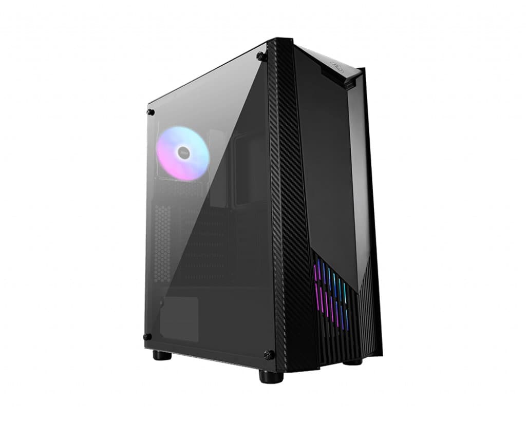 MSI Mag Shield 110A Temperli Cam 2X120MM Auto RGB Fan ATX Gaming Bilgisayar Kasasi