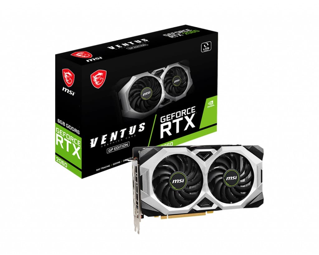 MSI VGA Geforce RTX 2060 Ventus GP RTX 2060 6GB GDDR6 192B DX12U PCIE 3.0 X16 (1XHDMI 3XDP)