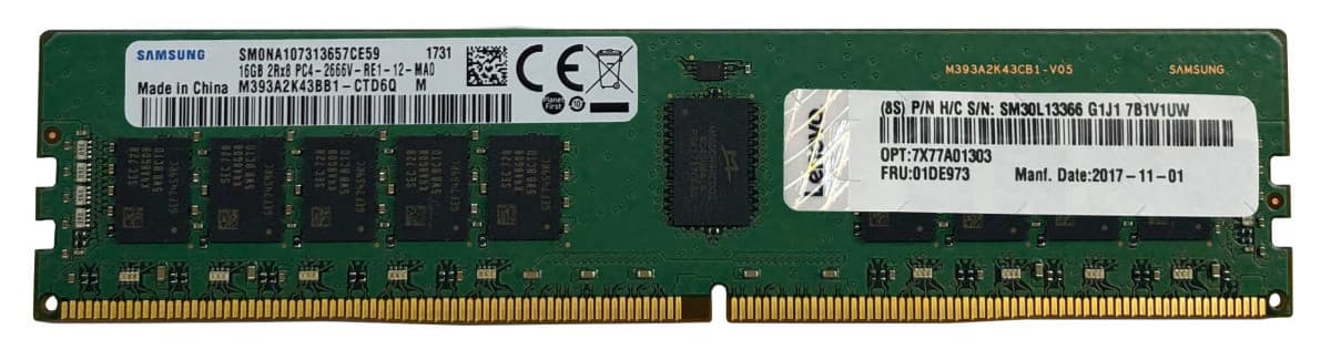 32GB Lenovo 4X77A08633 TRUDDR4 3200MHZ 2RX4 1.2V Rdimm Thinksystem