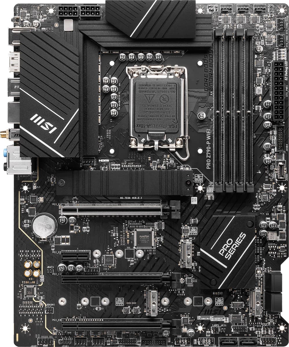 MSI MB PRO Z790-P WIFI Soket 1700 DDR5 7000MHZ(OC) PCI-E GEN5 M.2 USB3.2 DP HDMI 1X2.5G LAN Wi-Fi 6E ATX