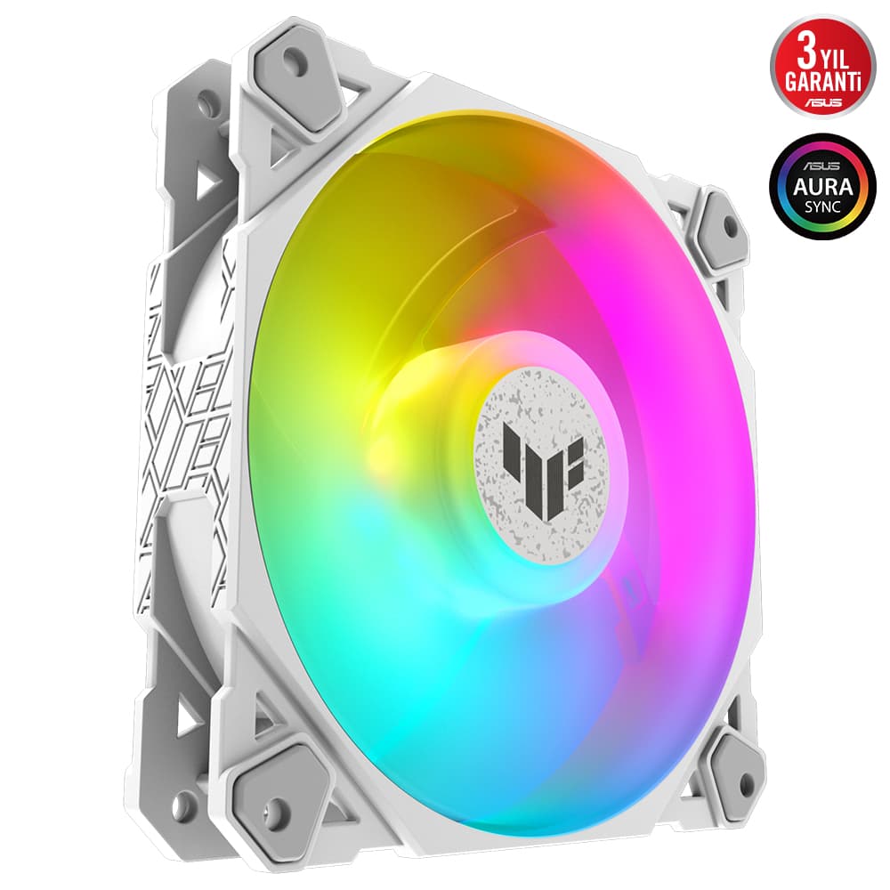Asus Tuf TF120 Soğutucu Kasa Radyatör Fani Beyaz Adreslenebilir ARGB 120MM