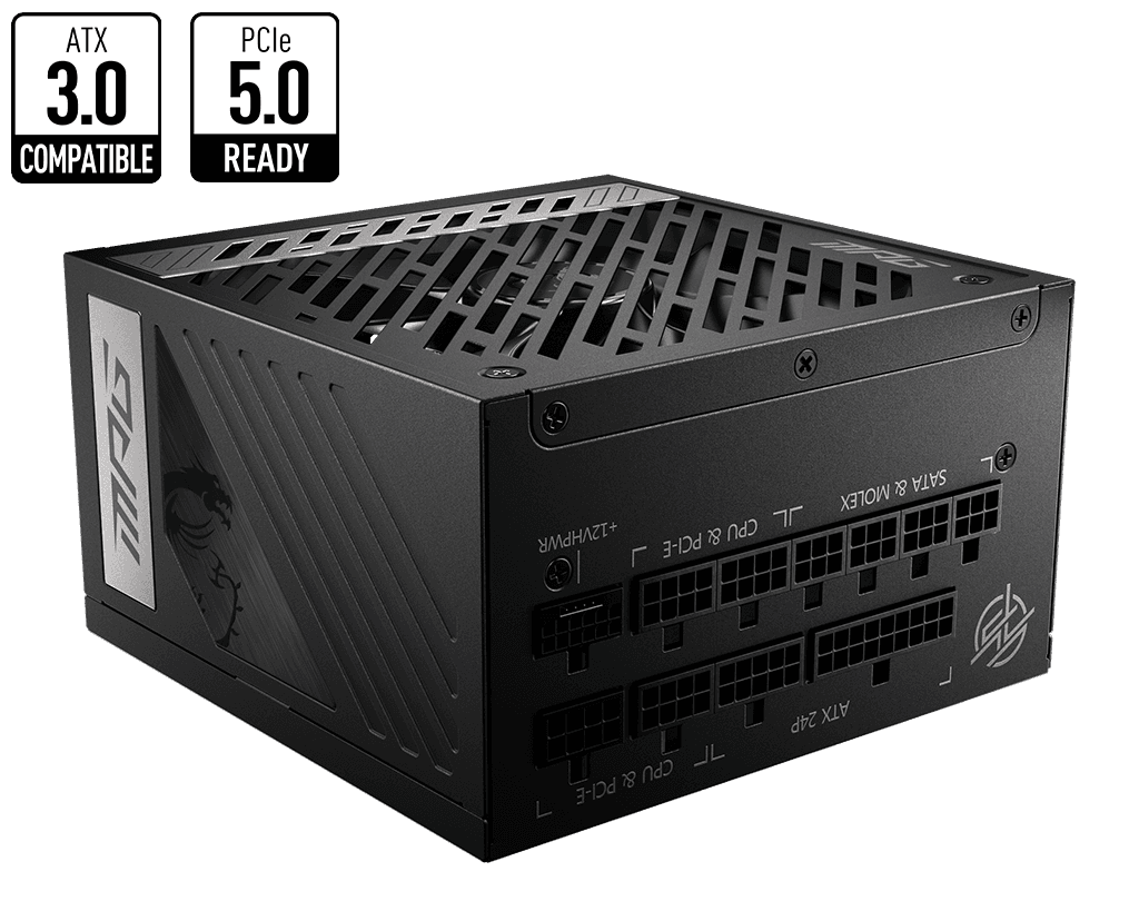 MSI Psu MPG A850G PCIE5 850W 80+ Gold Power Supply