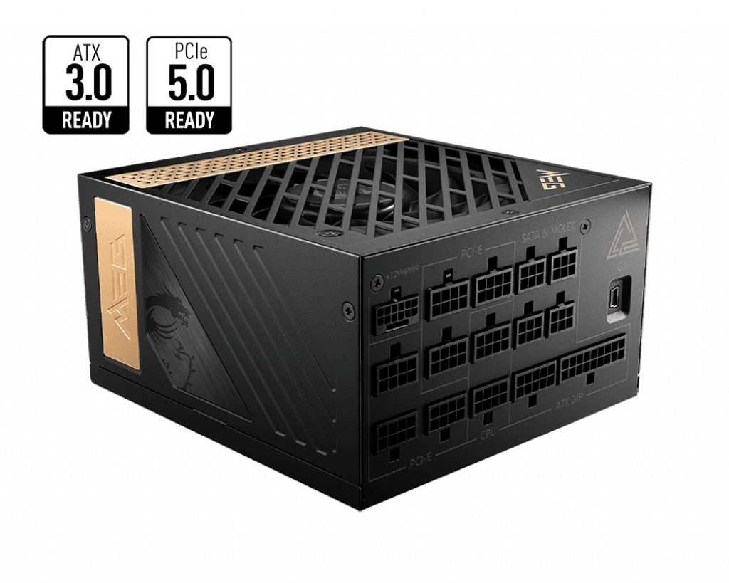 MSI Psu Meg AI1300P PCIE5 1300W 80+ Platinum Power Supply