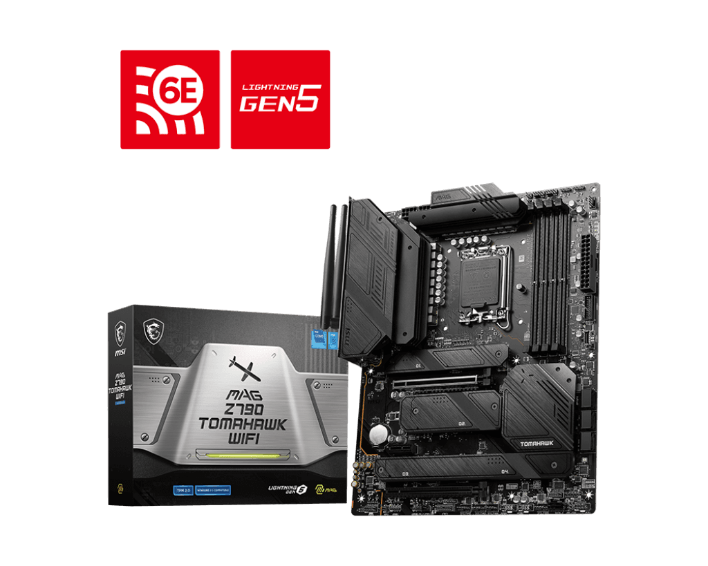 MSI MB Mag Z790 Tomahawk WIFI Soket 1700 DDR5 7200MHZ(OC) PCI-E GEN5 M.2 USB3.2 DP HDMI 1X2.5G LAN Wi-Fi 6E ATX