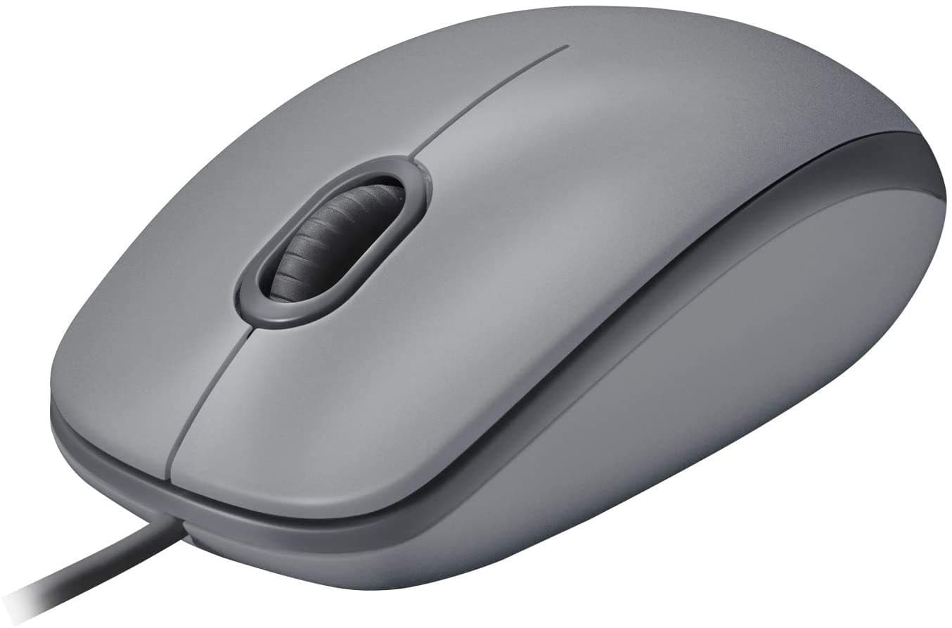 Logitech M110 Sessiz Tam Boyutlu Kablolu USB-A Bağlantılı Optik Mouse - Gri 910-006760