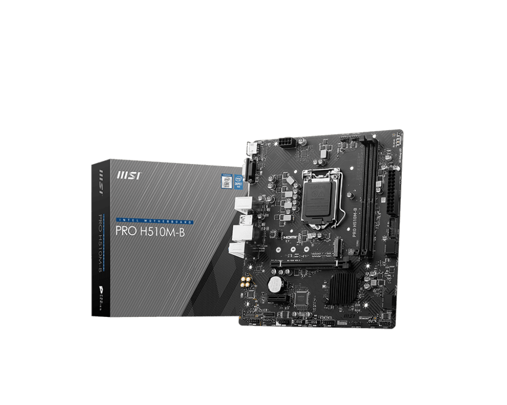 MSI MB PRO H510M-B Soket 1200 DDR4 2933MHZ ,M.2 USB3.2 1X 1G LAN Matx(Yalnizca 10. Nesil Destekli)