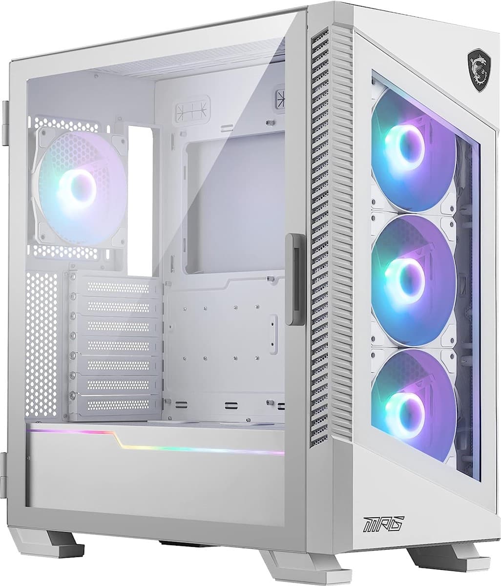 MSI MPG Velox 100R White Temperli Cam 4 X A-RGB Fan 4 X 120MM Fan ATX Beyaz Gaming Bilgisayar Kasasi