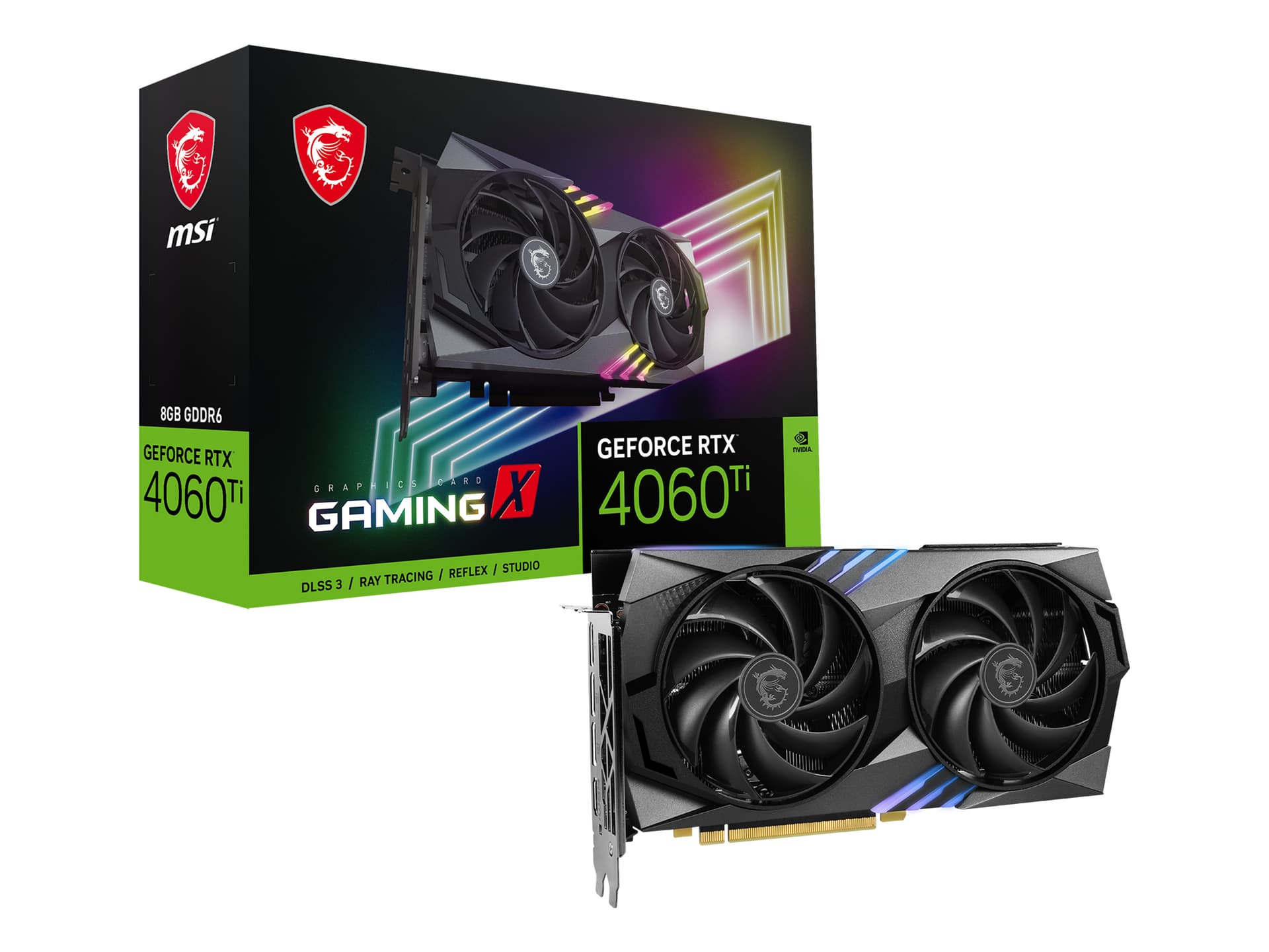 MSI VGA Geforce RTX 4060 Ti Gaming X 8G RTX 4060 Ti 8GB GDDR6 128B DX12 PCIE 4.0 X16 (3XDP 1XHDMI)