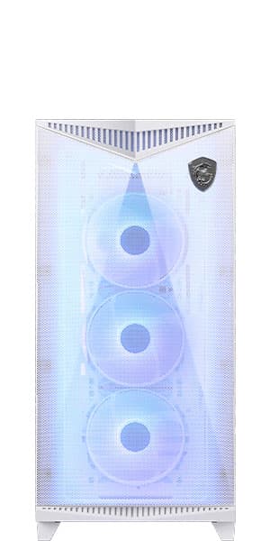 MSI MPG Gungnir 300R Airflow White Temperli Cam 4 X 120MM ARGB Fan E-ATX Beyaz Gaming Bilgisayar Kasasi