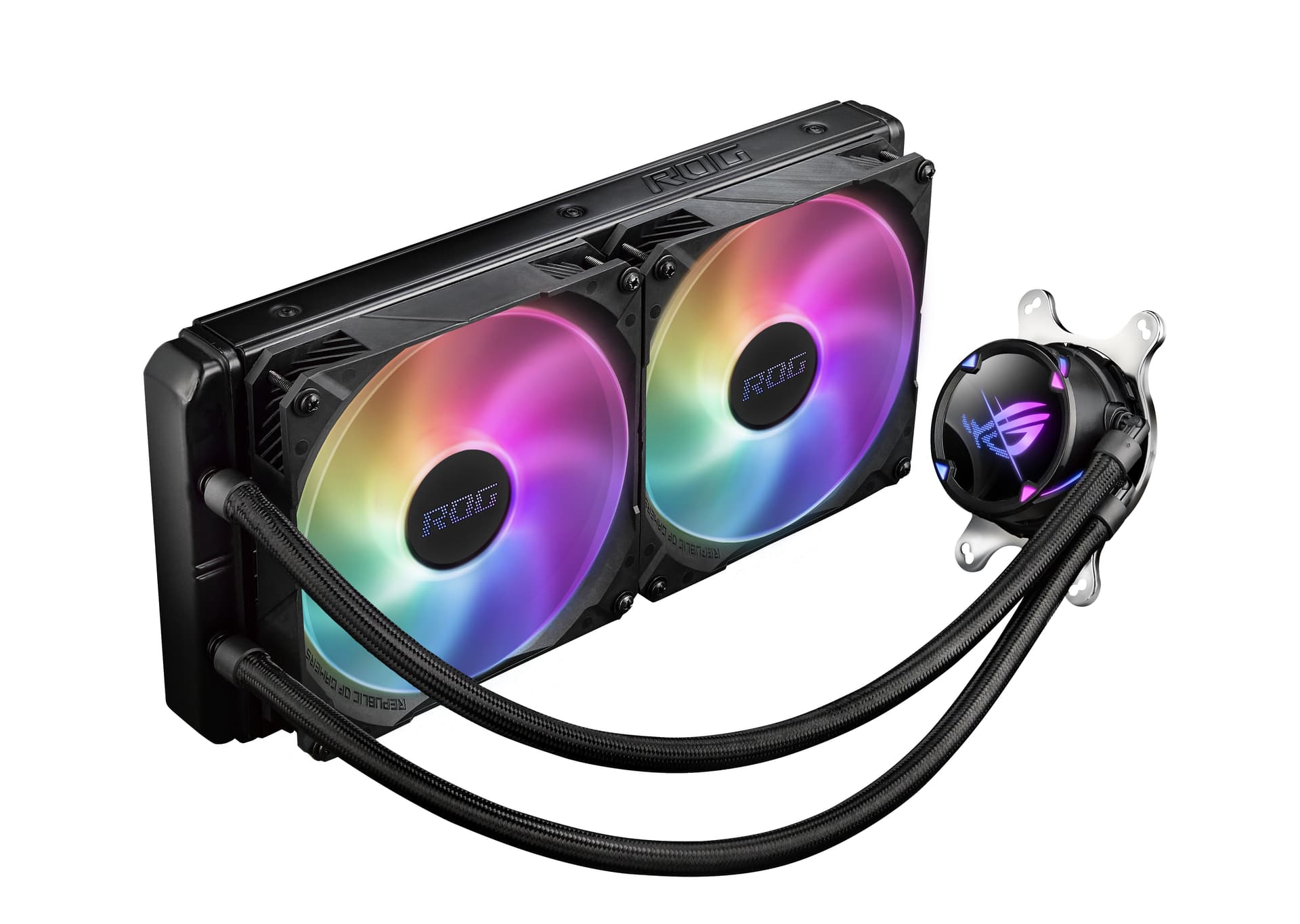 Asus Rog Strix LC II 280 ARGB Aura Sync RGB Dual Rog 140MM*2 Adreslenebilir RGB Fan CPU Sivi Soğutucusu 6 Yil Garanti V2