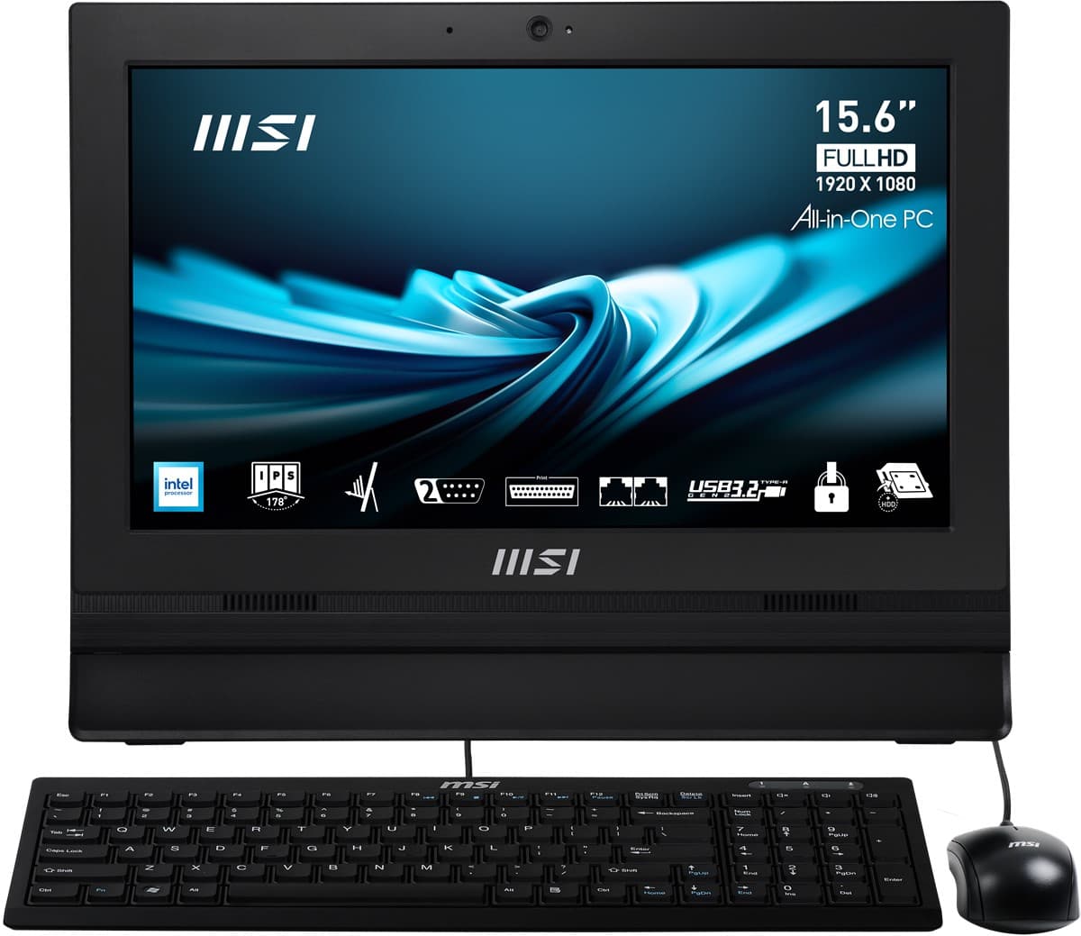 MSI PRO AP162T ADL-002XTR 15.6 FHD (1920X1080) İntel N100 4GB DDR4 256GB SSD Fdos Dokunmatik Siyah Aio PC
