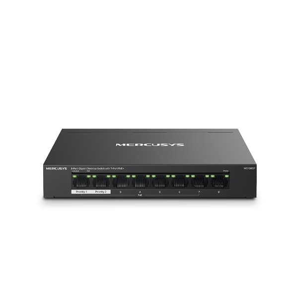 TP-Link Mercusys MS108GP 8 Port 10/100/1000 Masaüstü Switch (Yönetilemez)