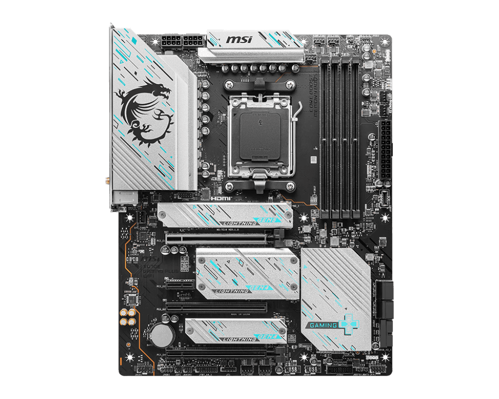 MSI MB X670E Gaming Plus WIFI AM5 DDR5 7800MHZ(OC) 4X M.2 USB 3.2 HDMI DP 2.5G LAN AMD WIFI 6E ATX