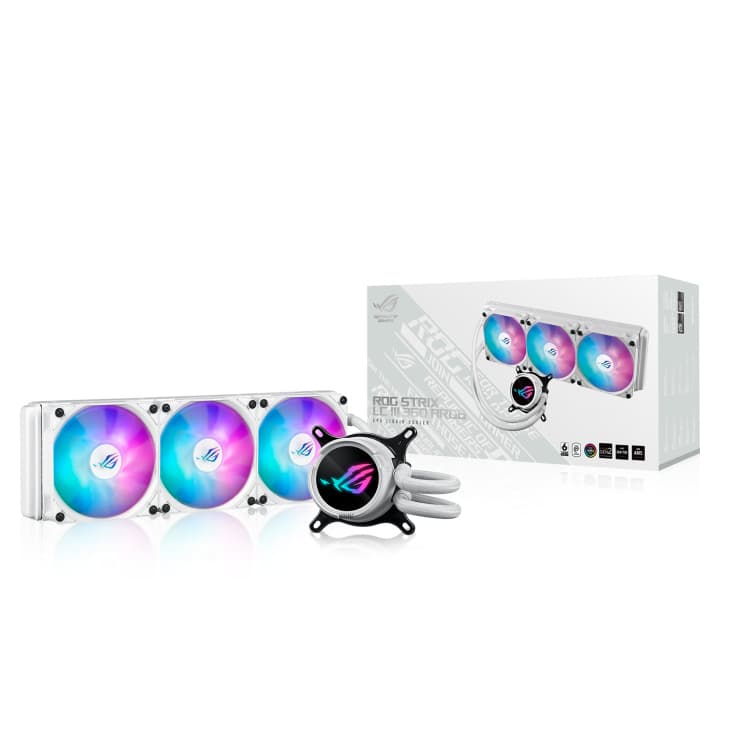 Asus Rog Strix LC III 360 ARGB Aura Sync RGB 120MM*3 Adreslenebilir RGB Fan CPU Sivi Soğutucusu Beyaz 6 Yil Garanti