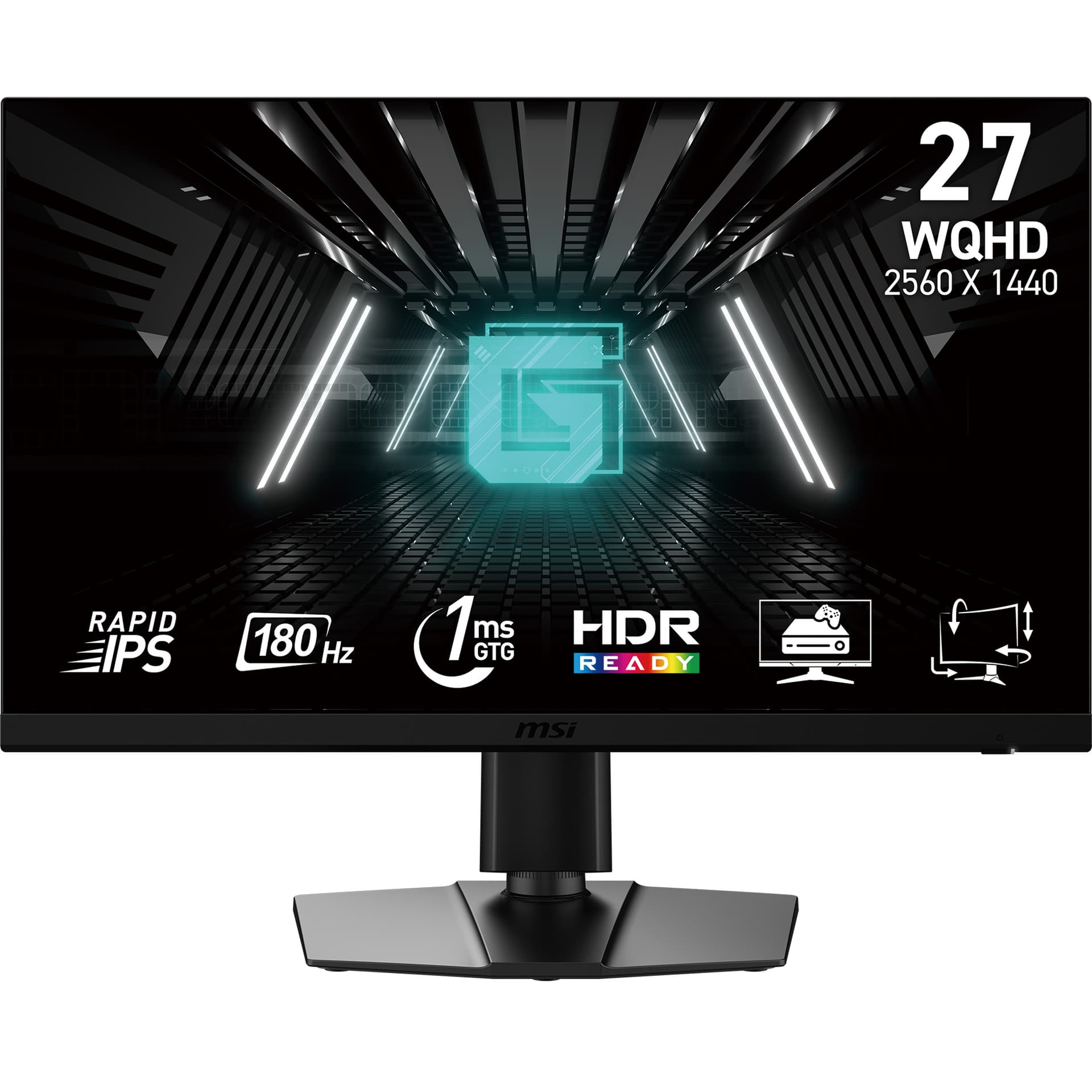 MSI 27 G272QPF E2 2560x1440 (WQHD) 16:9 FLAT RAPID IPS 180HZ 1MS ADAPTIVE-SYNC PIVOT GAMING MONITOR