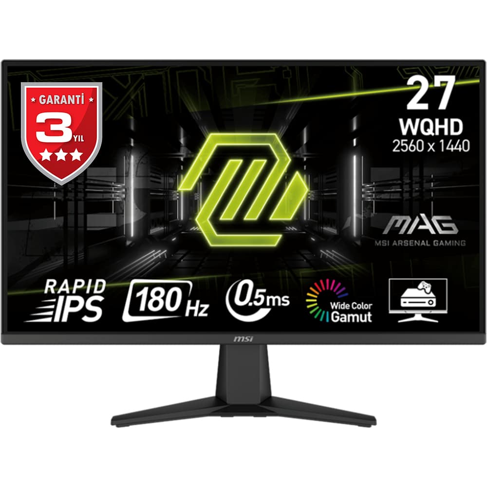 MSI 27 MAG 275QF 2560x1440 (WQHD) 16:9 FLAT RAPID IPS 180HZ 0.5MS ADAPTIVE-SYNC GAMING MONITOR