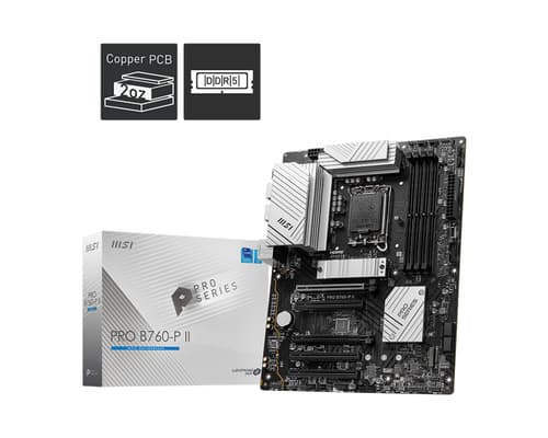 MSI MB PRO B760-P II Soket 1700 DDR5 7000(OC) PCI-E ,M.2 USB3.2 HDMI,DP 1X 2.5G LAN ATX