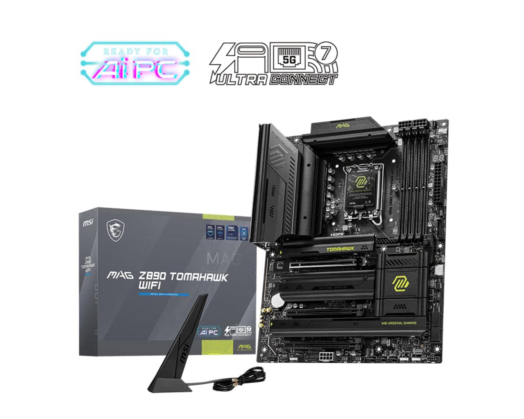 MSI MB Mag Z890 Tomahawk WIFI Soket 1851 DDR5 9200MHZ(OC) USB 20GBPS 4XM.2 2XTB4 HDMI Display 5G LAN WIFI 7 ATX