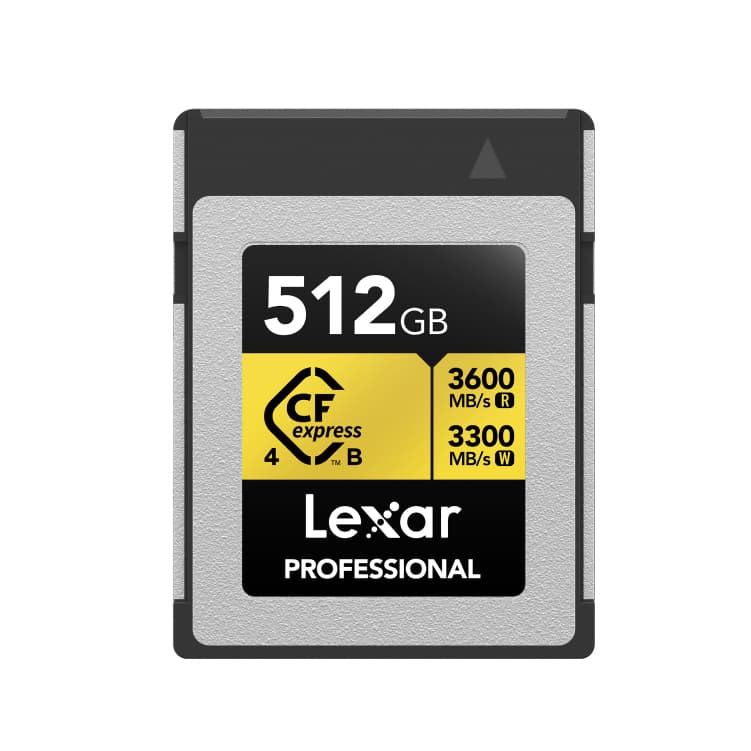 Lexar 512GB LCXEXP4512G-RNENG CF-Exp Professional Gold Series Cfexpress Type-B Card Up To 3600MB/S Read 3300MB/S Write