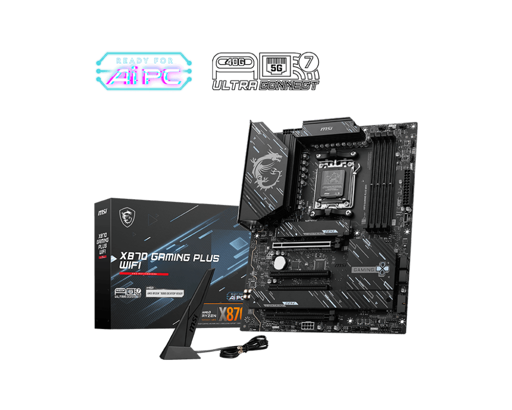 MSI MB X870 Gaming Plus WIFI AM5 DDR5 8200MHZ(OC) 3X M.2 USB4 HDMI 5G LAN WIFI 7 RGB ATX