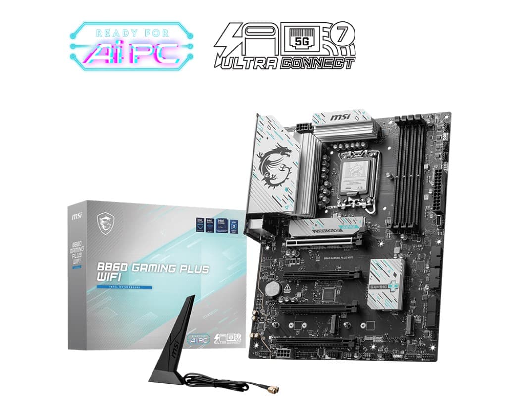 MSI MB B860 Gaming Plus WIFI Soket 1851 DDR5 8600MHZ(OC) 3XM.2 1X TB4 HDMI Display 5G LAN WIFI 7 ATX