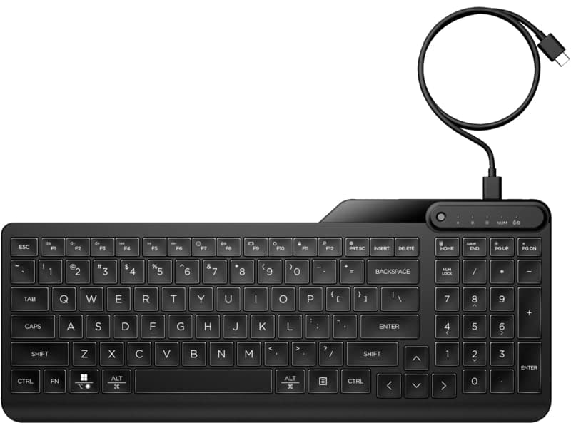 HP 7N7C1AA 405 Backlit Wired Keyboard Turkish