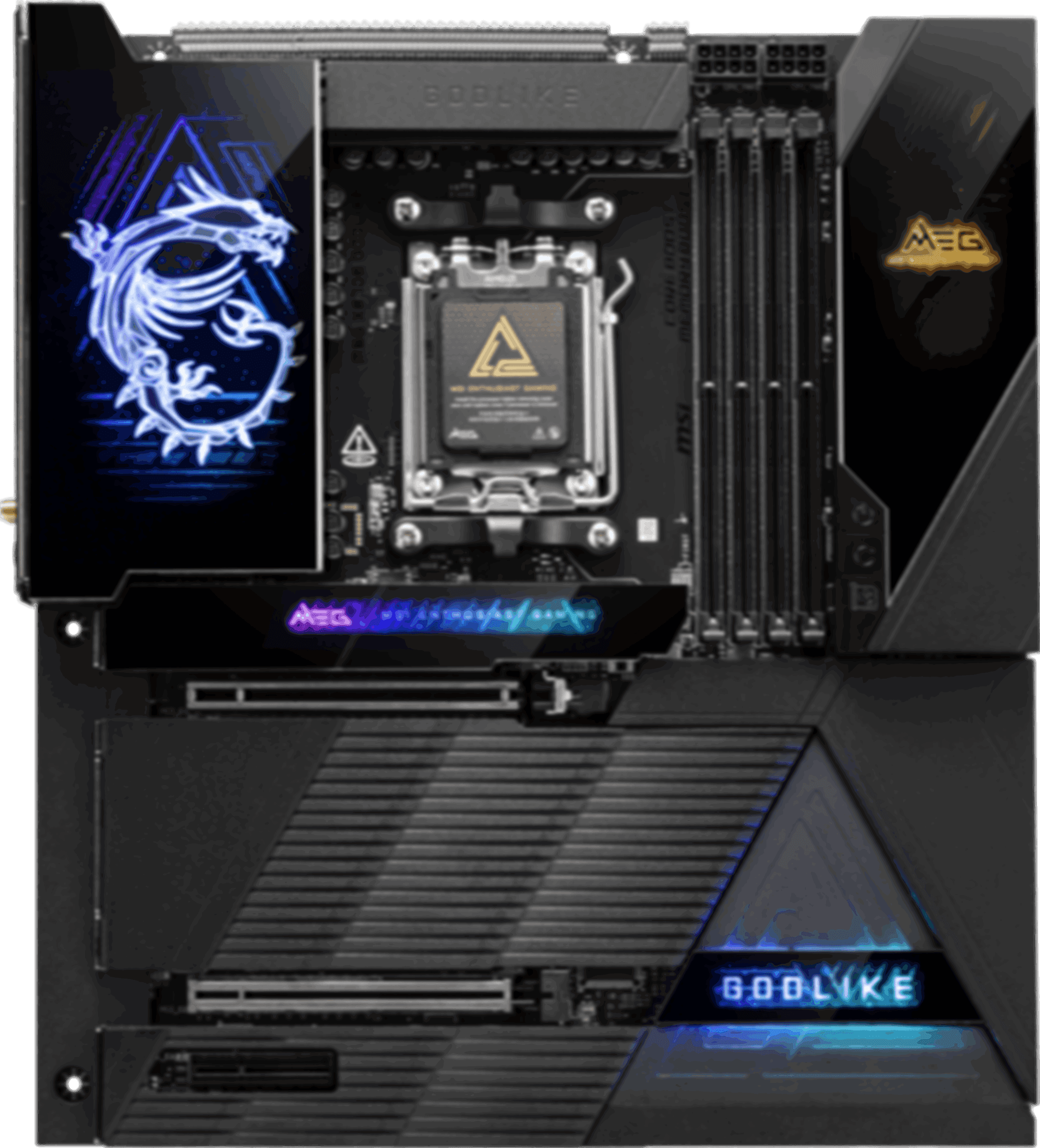 MSI MB Meg X870E Godlike AM5 DDR5 9000MHZ(OC) USB4 7X M.2 2X DP 1X10G, 1X 5G LAN WIFI 7 RGB ATX