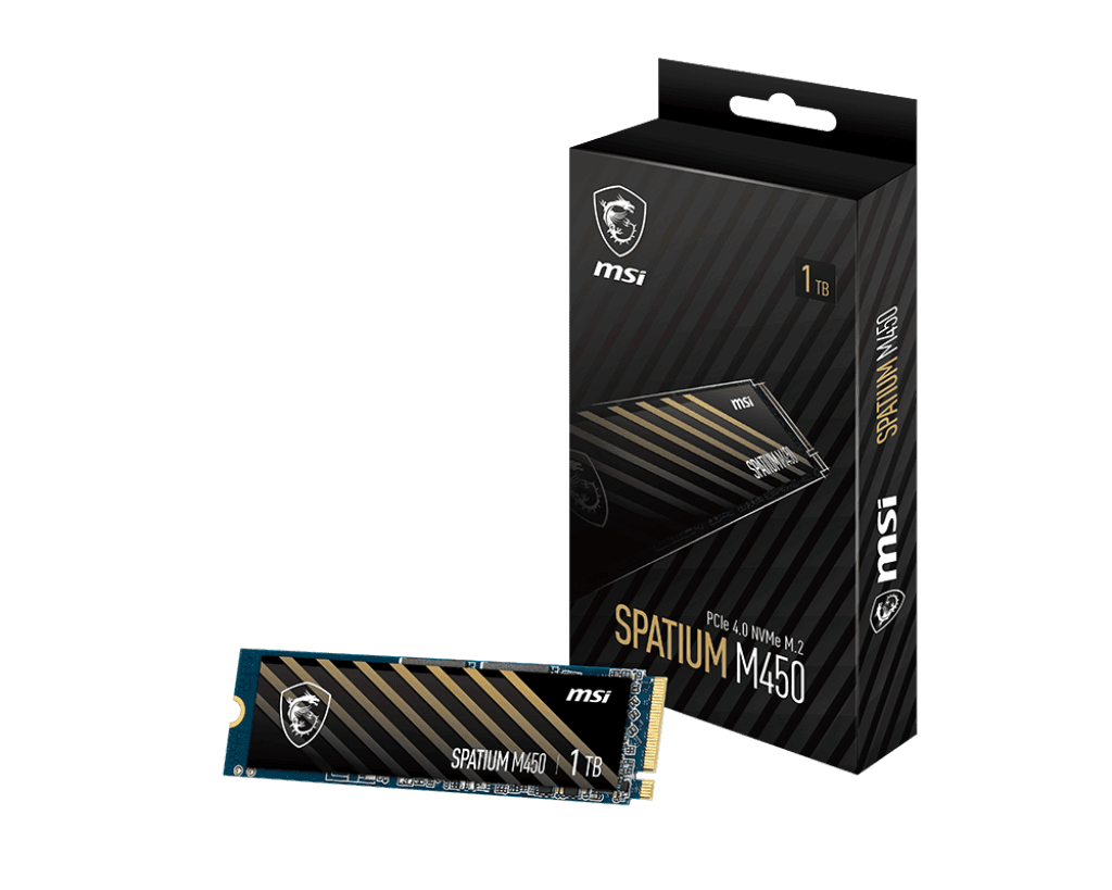 MSI SSD Spatium M450 PCIE 4.0 NVME M.2 1TB V1 R:3400 W:2400