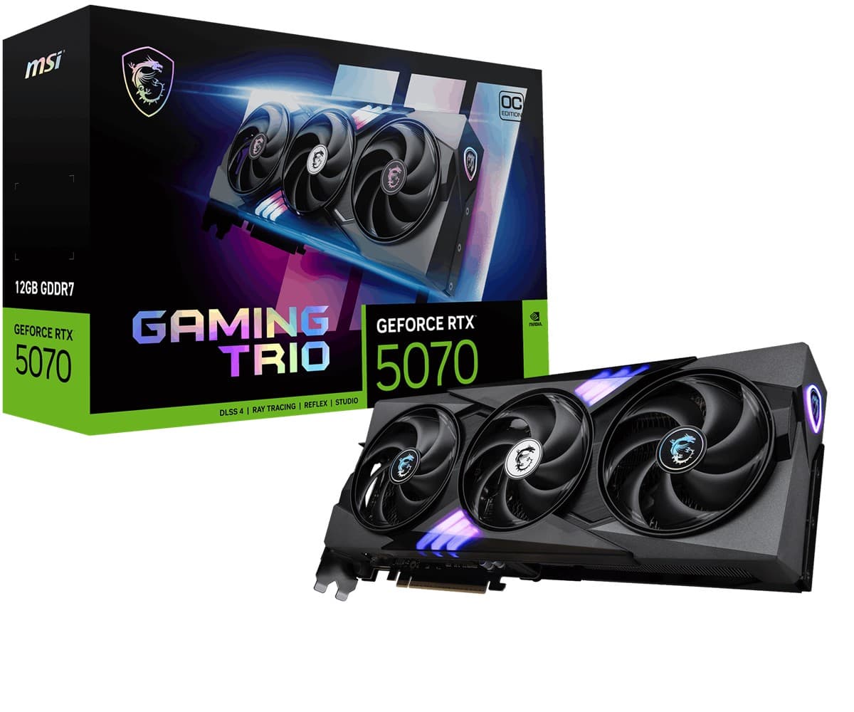 MSI VGA Geforce RTX 5070 12G Gaming Trio Oc RTX 5070 12GB GDRR7 192B DX12 PCIE 5.0 X16 (3XDP 1XHDMI)