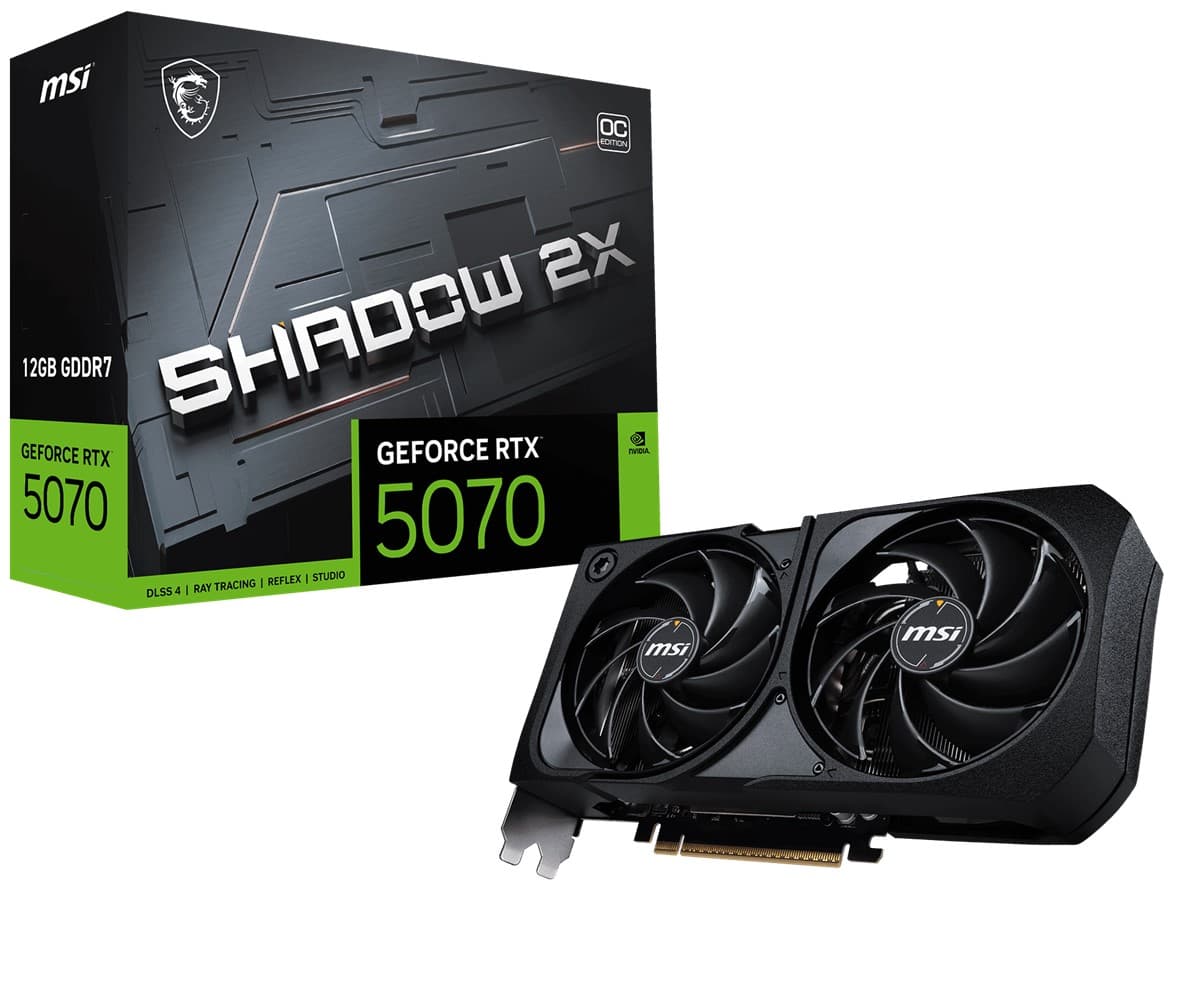 MSI VGA Geforce RTX 5070 12G Shadow 2X Oc RTX 5070 12GB GDRR7 192B DX12 PCIE 5.0 X16 (3XDP 1XHDMI)