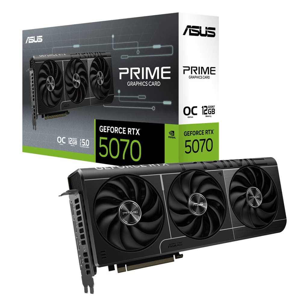 ASUS VGA PRIME-RTX 5070-O12G-NVIDIA-GEFORCE-RTX 5070-12GB GDDR7-192bit--OC-2xHDMI-3xDP-DLSS4 EKRAN KARTI