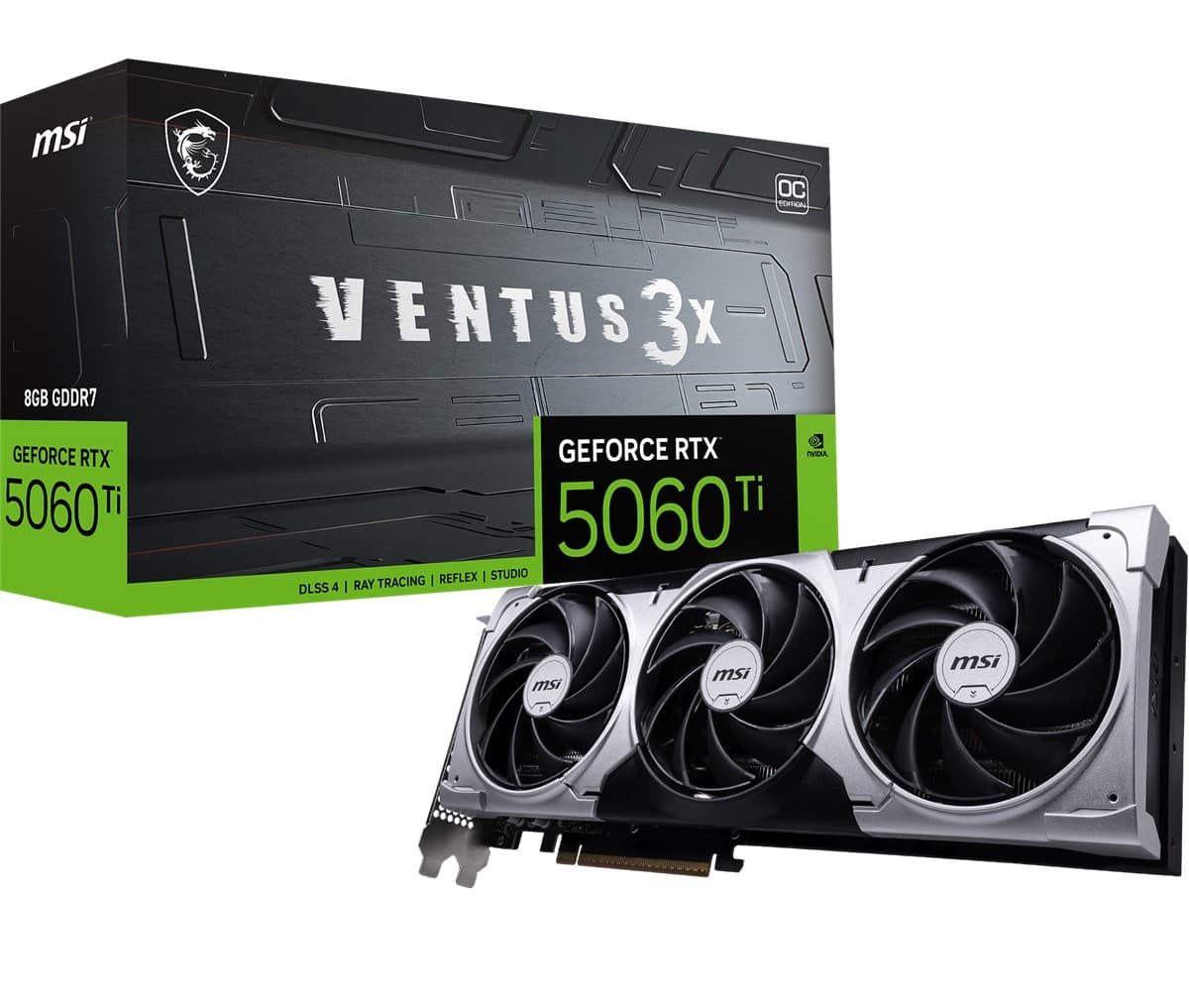 MSI VGA Geforce RTX 5060 Ti 8G Ventus 3X Oc RTX 5060 Ti 8GB GDDR7 128B DX12 PCIE 5.0 X16 (3XDP 1XHDMI)