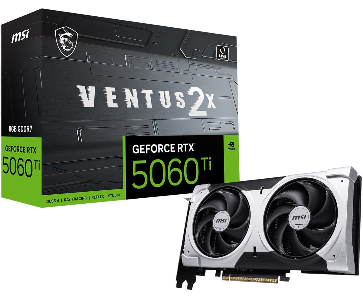 MSI VGA Geforce RTX 5060 Ti 8G Ventus 2X Oc Plus RTX 5060 Ti 8GB GDDR7 128B DX12 PCIE 5.0 X16 (3XDP 1XHDMI)