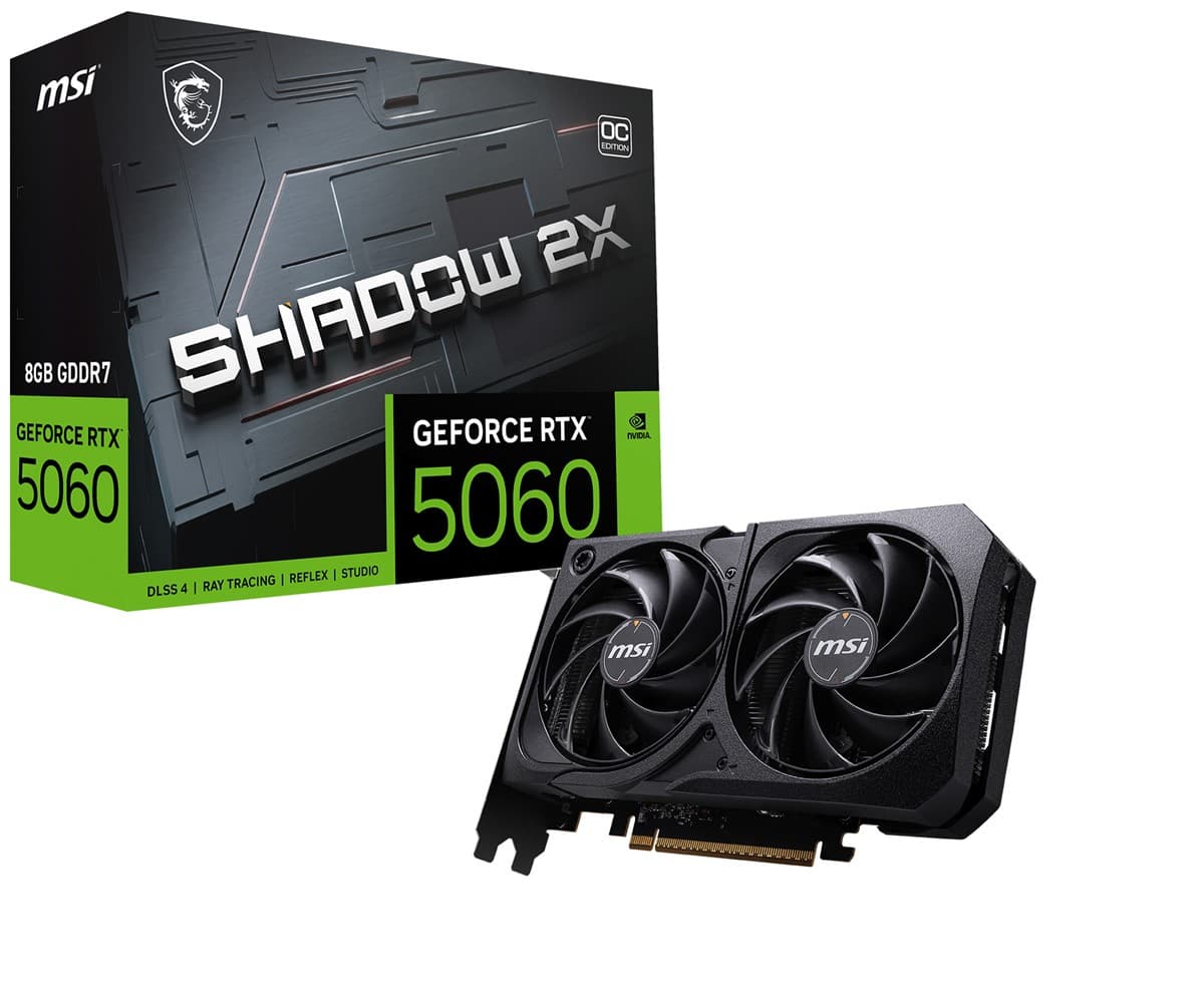 MSI VGA Geforce RTX 5060 8G Shadow 2X Oc RTX 5060 8GB GDDR7 128B DX12 PCIE 5.0 X16 (3XDP 1XHDMI)