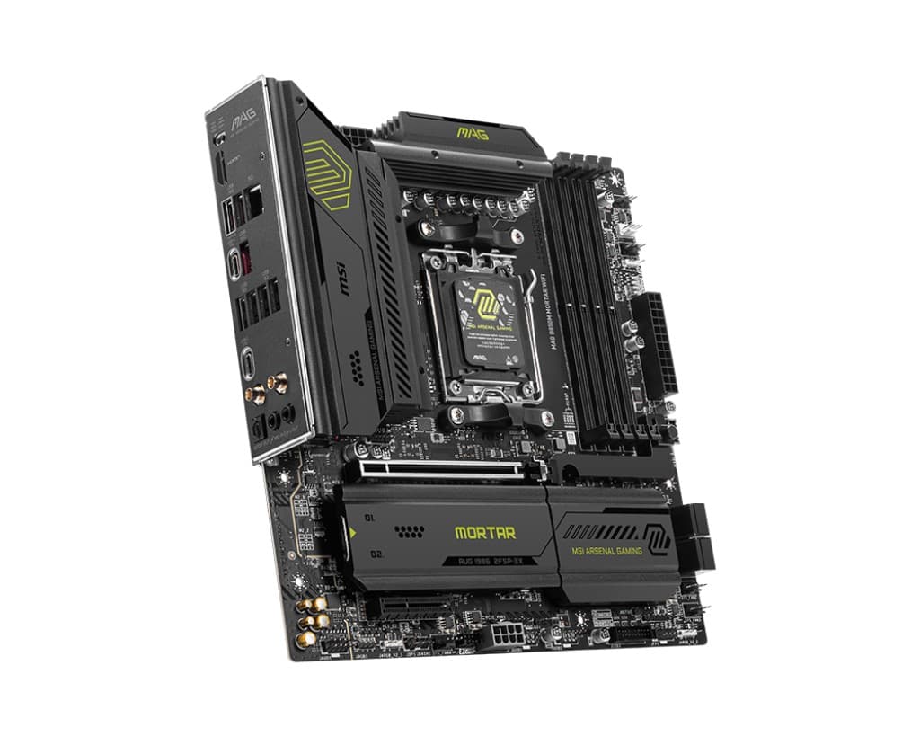 MSI MB Mag B850M Mortar WIFI AM5 DDR5 8200MHZ(OC) HDMI 3X M.2 USB 20GBS 5G LAN Wi-Fi 7 Matx