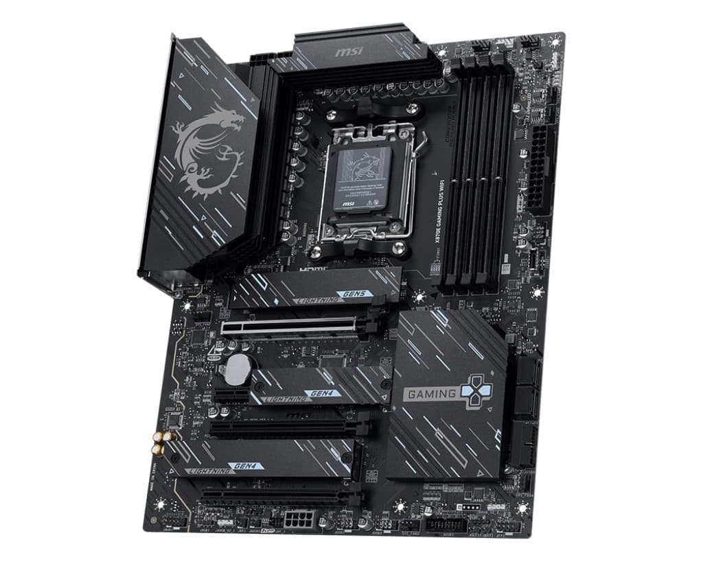 MSI MB X870E Gaming Plus WIFI AM5 DDR5 8200MHZ(OC) 3X M.2 USB 40GBPS HDMI DP 5G LAN WIFI 7 RGB ATX