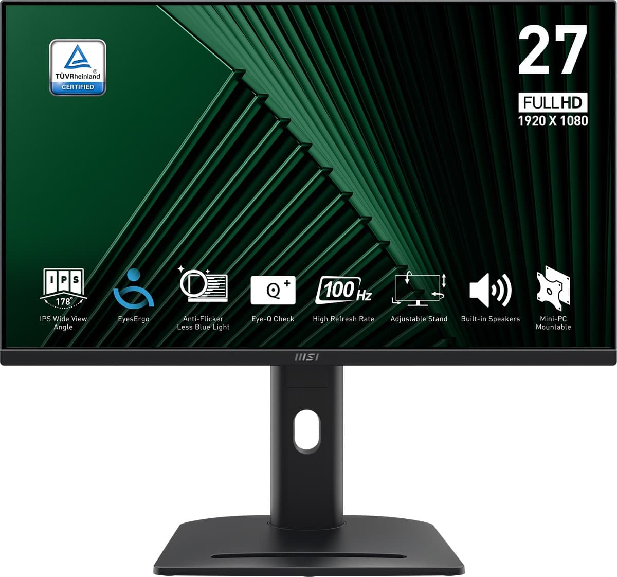 MSI 27 PRO MP275PG 1920X1080 (FHD) 16:9 Flat IPS 100HZ 1MS Adaptive-Sync Pivot Monitor
