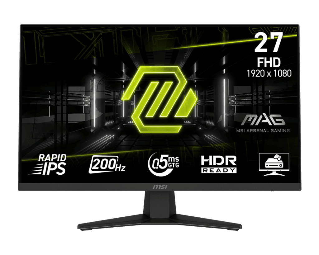 MSI 27 MAG 274F 1920x1080 (FHD) 16:9 FLAT RAPID IPS 200HZ 0.5MS (GTG) ADAPTIVE-SYNC GAMING MONITOR